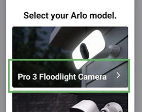 select the Pro 3 Floodlight Camera