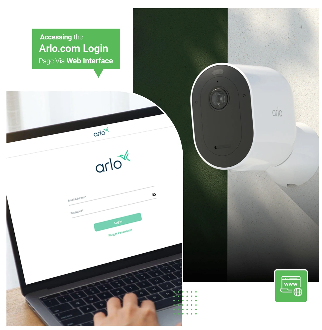 Accessing the Arlo.com Login Page Via Web Interface